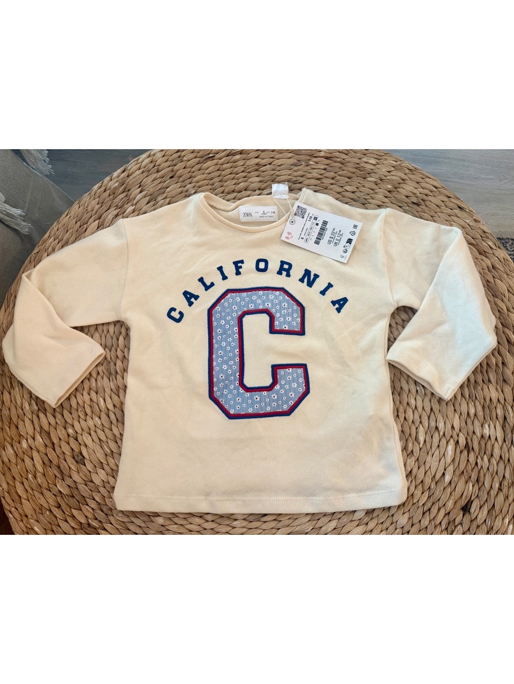Zara California Girls Tee Sz 5 Years NWT